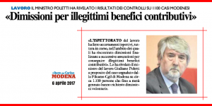 Dichiarazione Poletti su verifica abusi dimissioni - 6/4/2017