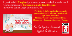Asilo Nido 2017 - Area diritti Cgil Modena