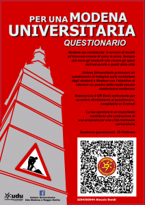 Per una Modena Universitaria SONDAGGIO