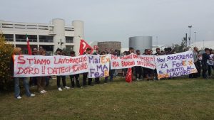 Tnt/Fedex presidio sede Rai ER, 17.5.18