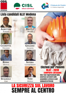 elezione rlst 2018 - provincia di Modena