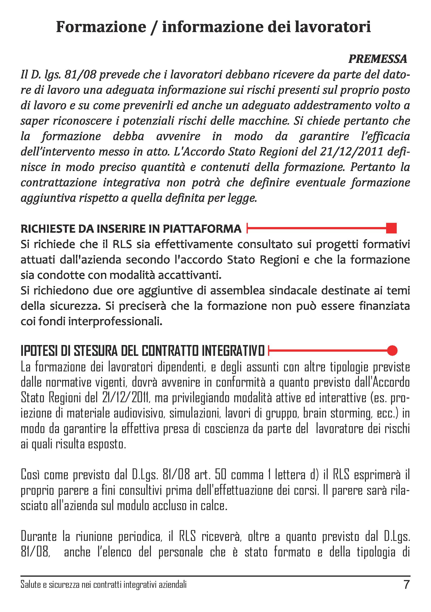Linee guida Cgil Modena contrattazione salute e sicurezza sul lavoro