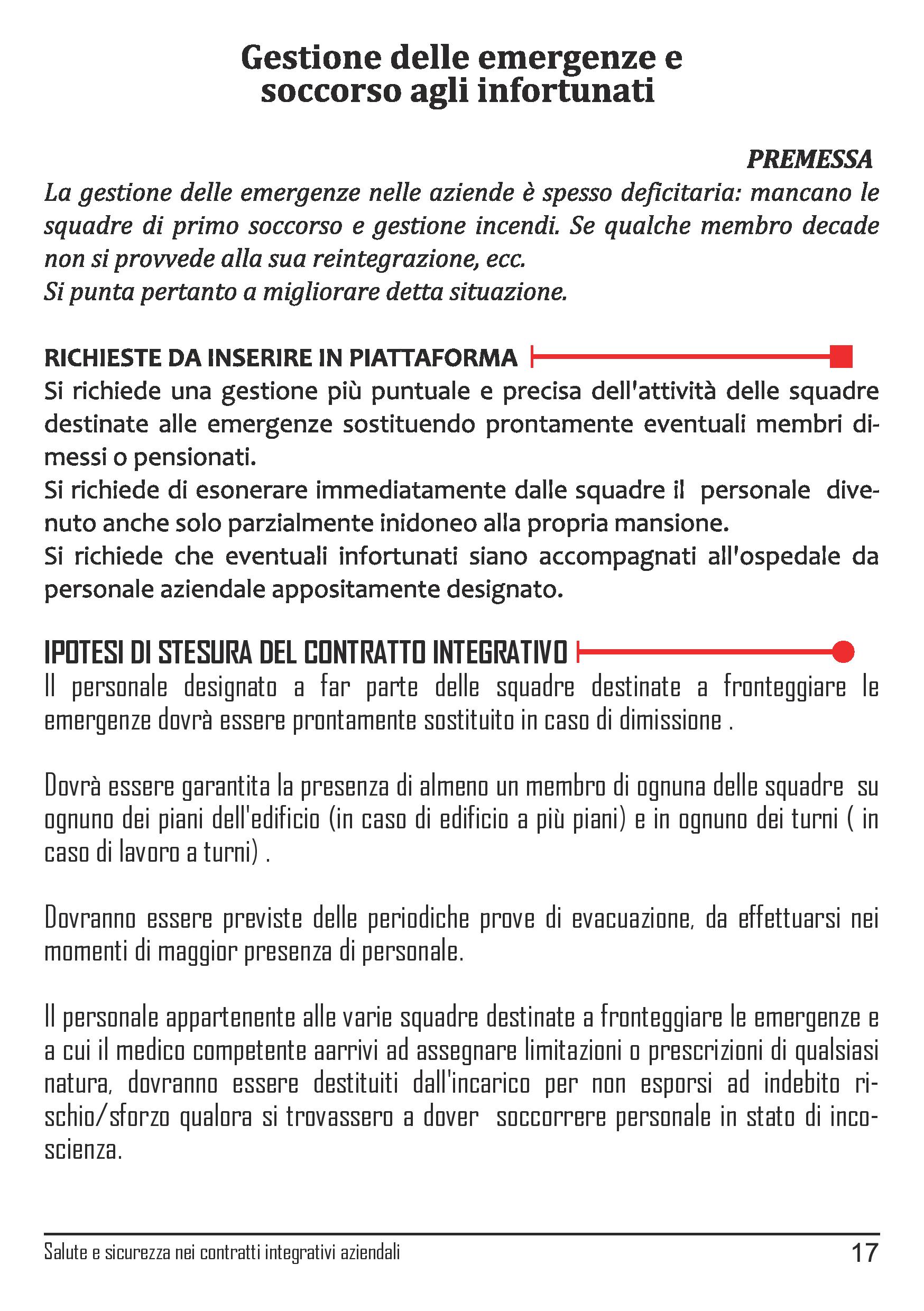 Linee guida Cgil Modena contrattazione salute e sicurezza sul lavoro