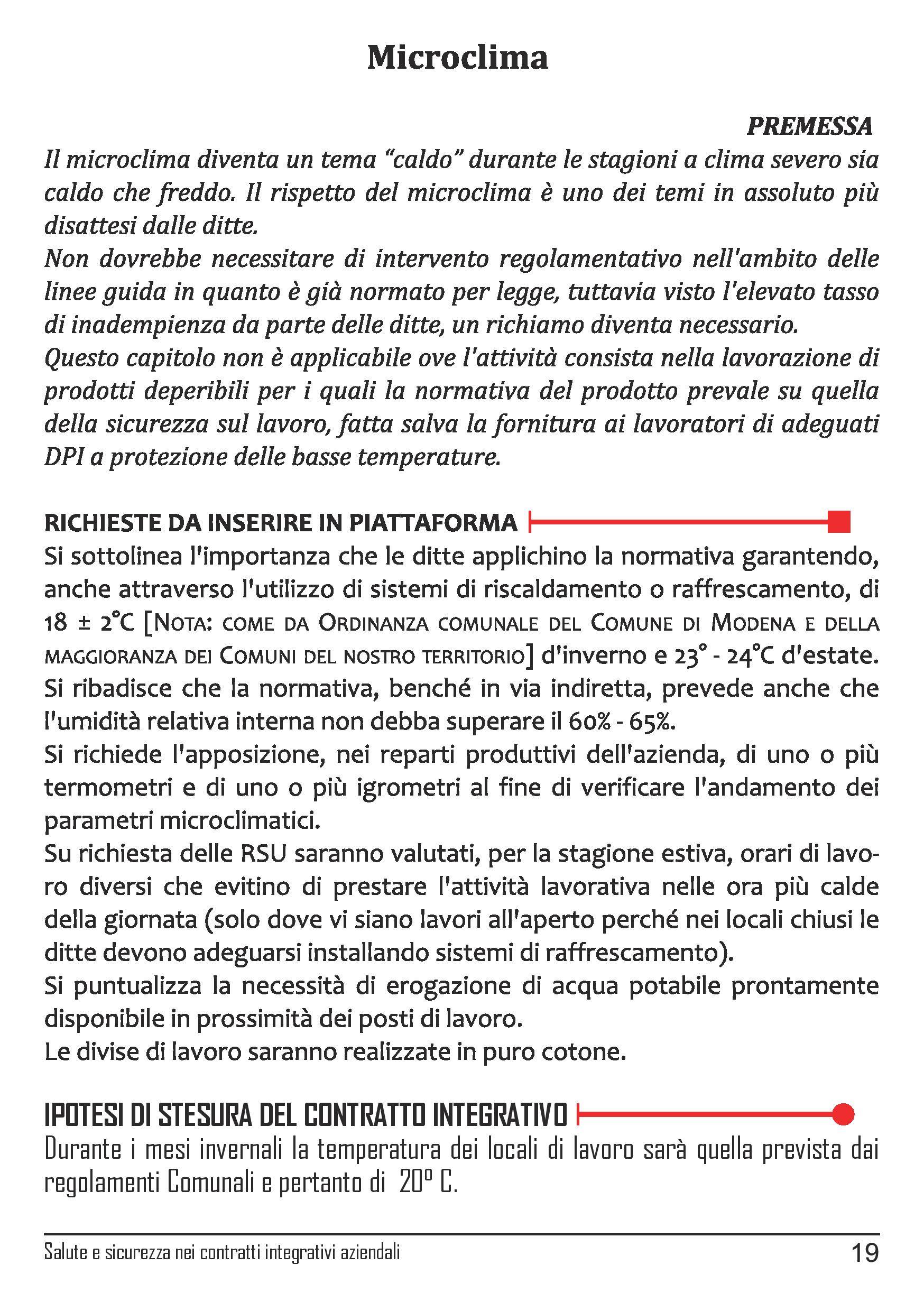 Linee guida Cgil Modena contrattazione salute e sicurezza sul lavoro