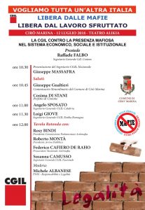 MANIFESTO LIBERA DALLE MAFIE