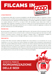 Coop Alleanza 3.0 riorganz sedi