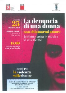 La denuncia di una donna. Non chiamarmi amore