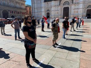 delegazione modenese, piazza maggiore lavoratori spettacolo, 20.6.20