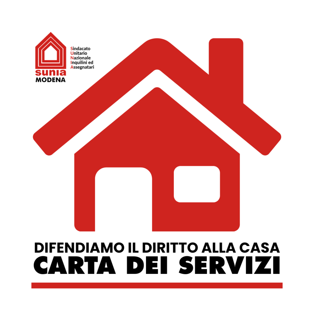 2026 - Sunia Modena - Carta Servizi - Difendiamo il diritto alla casa