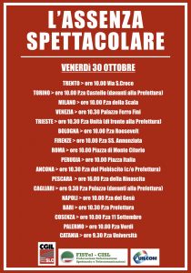 L'assenza spettacolare manifestazione del 30 ottobre 2020 - Bologna