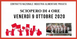 sciopero 9 ottobre industria alimentare