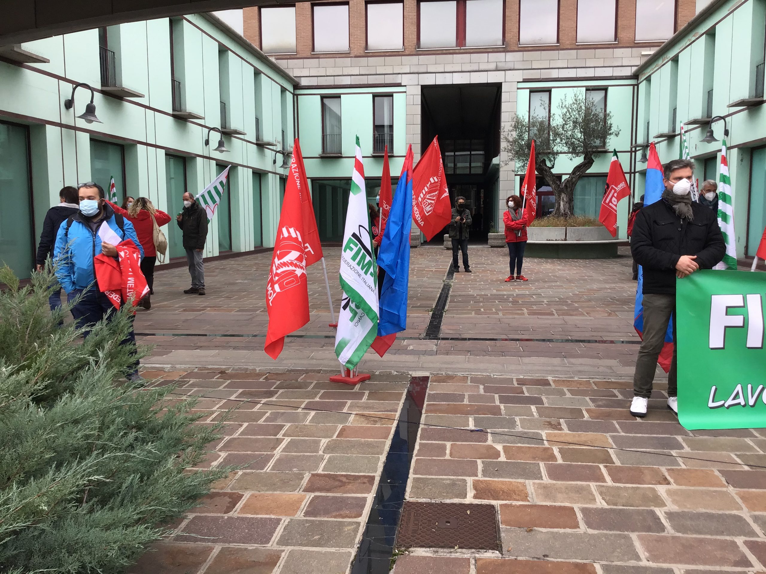 presidio confindustria sciopero metalmeccanici, 5.11.20