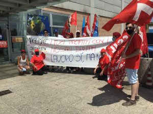 Sciopero area servizio Secchia Est, Maglione del Gruppo Sarni - 18/7/2021