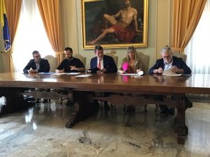 firma Protocollo legalità e appalti, Cgil Cisl Uil-Comune di Modena, 10.6.22