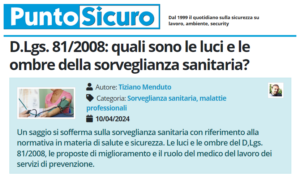 PuntoSicuro - D.Lgs. 81/2008: quali sono le luci e le ombre della sorveglianza sanitaria?