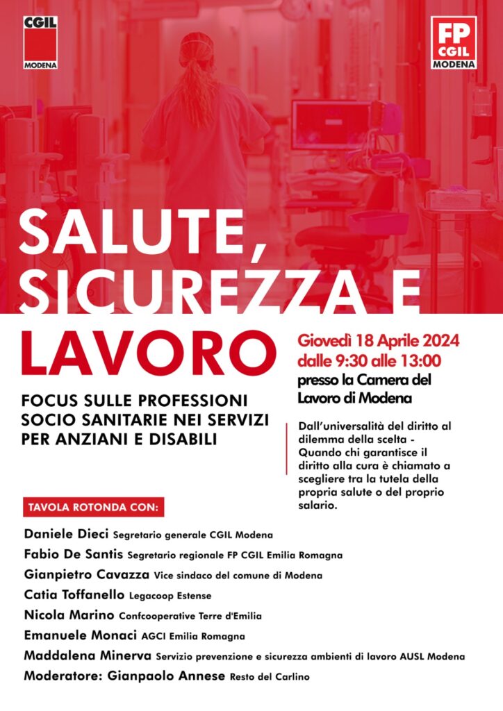 Salute, sicurezza e lavoro: sulle professioni socio sanitarie nei servizi per anziani e disabili