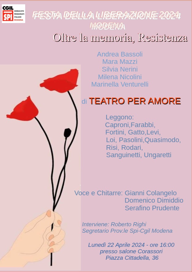 22 aprile spettacolo Spi Modena