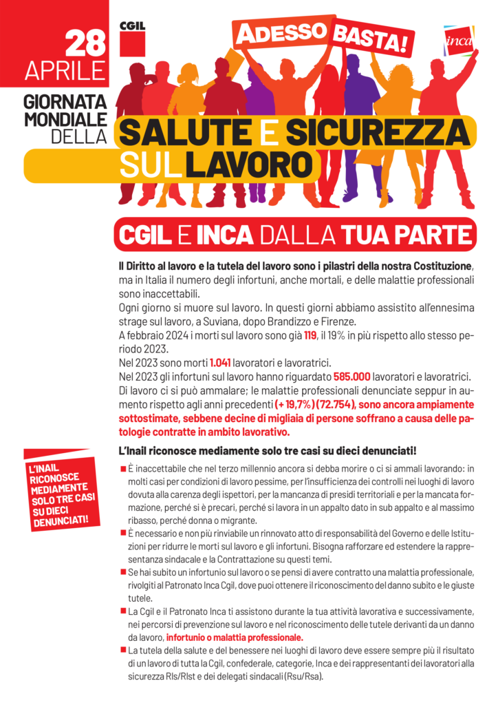 Salute e sicurezza sul lavoro - Patronato Inca Cgil - 1