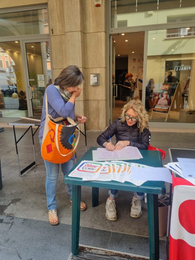 Per il lavoro ci metto la firma. Referendum popolari 2025 - Sassuolo, 14/5/2025