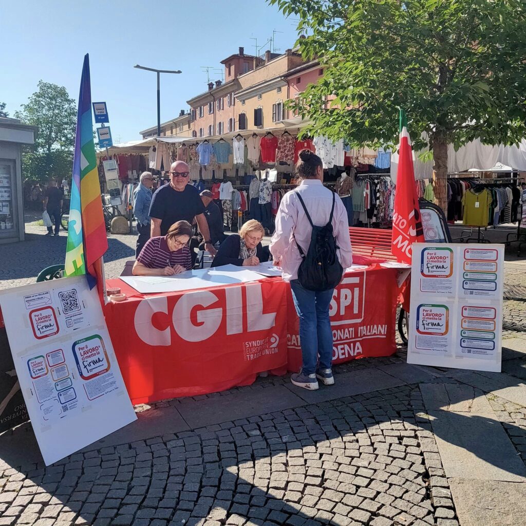 Per il lavoro ci metto la firma. Referendum popolari 2025 - Vignola, 24/5/2025