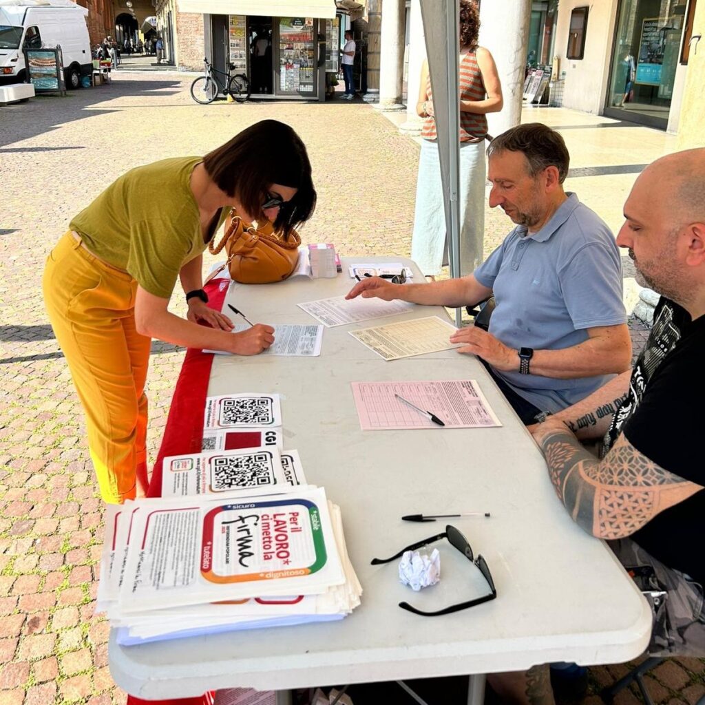 Per il lavoro ci metto la firma. Referendum popolari 2025 - Carpi, 6/6/2024