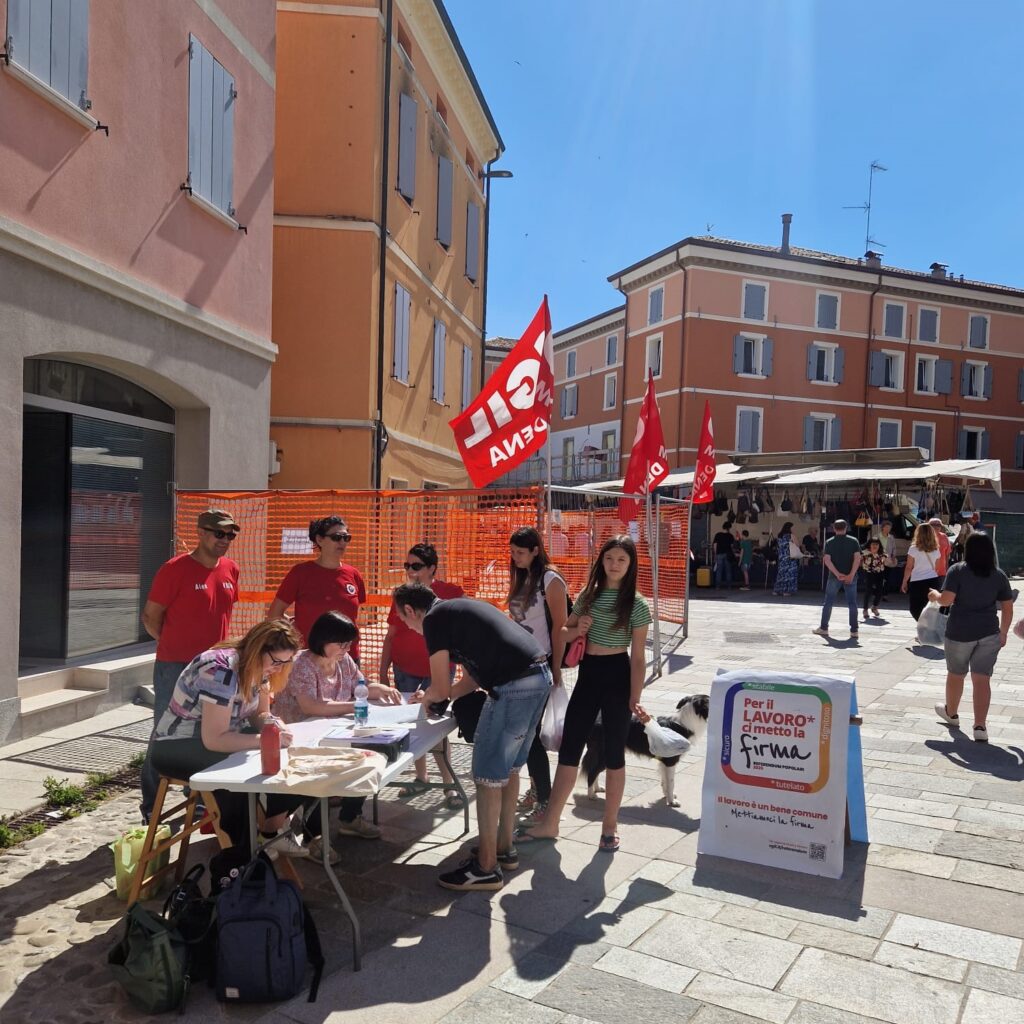 Per il lavoro ci metto la firma. Referendum popolari 2025 - Cavezzo, 16/6/2024