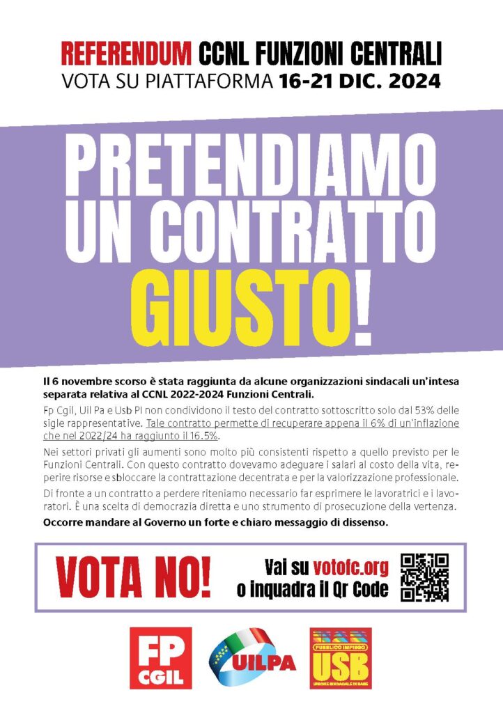Ccnl funzioni centrali referendum