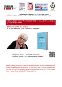 A Nonantola presentazione del libro di Anna Foa "Il suicidio di Israele" (8 gennaio 2024)