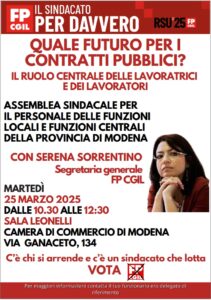 Serena Sorrentino assemblea pubblico impiego a Modena 25.3.25