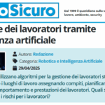 PuntoSicuro - Gestione dei lavoratori tramite intelligenza artificiale