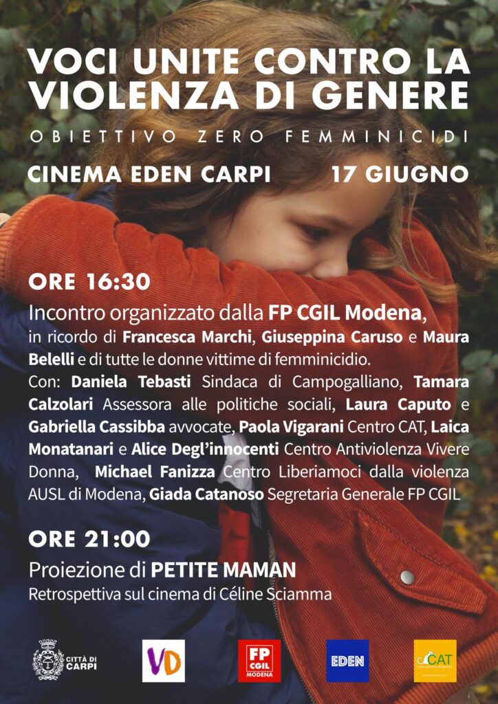 Voci unite contro violenza di genere, 17.6.25 Fp Cgil Carpi