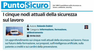 PuntoSicuro - I cinque nodi attuali della sicurezza sul lavoro