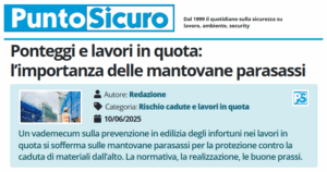 PuntoSicuro - Ponteggi e lavori in quota: l’importanza delle mantovane parasassi