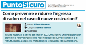 PuntoSicuro - Come prevenire e ridurre l'ingresso di radon nel caso di nuove costruzioni?