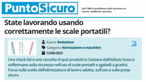 PuntoSicuro - State lavorando usando correttamente le scale portatili?