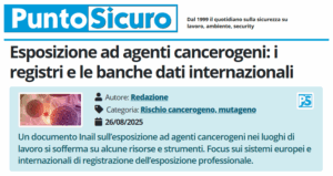 PuntoSicuro - Esposizione ad agenti cancerogeni: i registri e le banche dati internazionali