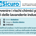 PuntoSicuro - Come prevenire i rischi chimici per i lavoratori delle lavanderie industriali