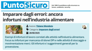 PuntoSicuro - Ancora infortuni nell’industria alimentare