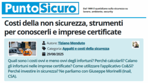 PuntoSicuro - Costi della non sicurezza, strumenti per conoscerli e imprese certificate