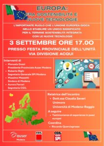 Europa fra sostenibiltà e nuove tecnologie, 3.9.25