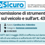 PuntoSicuro - Sulla manomissione di strumenti di sicurezza sul veicolo e sull’art. 437 c.p.