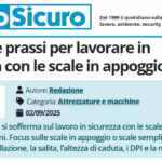 PuntoSicuro - Le buone prassi per lavorare in sicurezza con le scale in appoggio