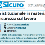 PuntoSicuro - Il sistema istituzionale in materia di salute e sicurezza sul lavoro