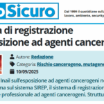 PuntoSicuro - Il sistema di registrazione dell’esposizione ad agenti cancerogeni