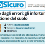 PuntoSicuro - gli infortuni nella gestione del suolo