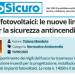 PuntoSicuro - Impianti fotovoltaici: le nuove linee guida per la sicurezza antincendio
