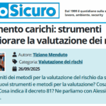 PuntoSicuro - Sollevamento carichi: strumenti per migliorare la valutazione dei rischi