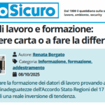 PuntoSicuro - Datore di lavoro e formazione: aggiungere carta o a fare la differenza?