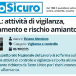 PuntoSicuro - Nota INL: attività di vigilanza, coordinamento e rischio amianto
