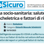 PuntoSicuro - Assistenza socio-sanitaria: salute muscoloscheletrica e fattori di rischio